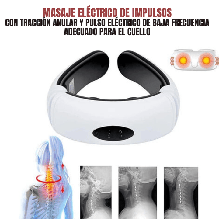 NeckZen Massage: Masajeador cervical con 6 modos y calefacción por infrarrojos - Brillo Singular