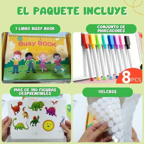 Libro Mágico Educativo Busy Book - [PARA NIÑOS A PARTIR DE 1 AÑO DE EDAD]