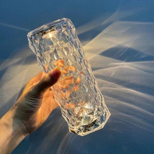 Lámpara Cristal Touch - Lámpara de mesa de 16 colores + mando a distancia gratis