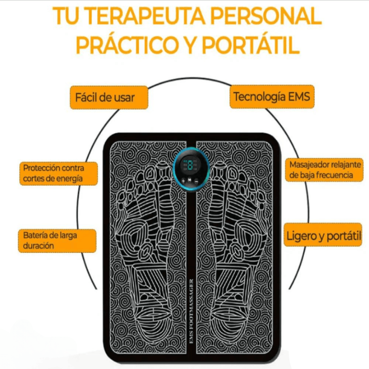 PiesRelax Pro - Tapete Masajeador De Pies Eléctrico - Brillo Singular